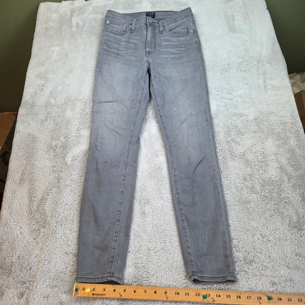 J.Crew High-Rise Skinny Jeans Womens Sz 26 Stretch Denim Five-Pocket Wash Grey